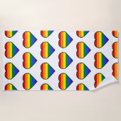 SERVIETTE DE PLAGE COEUR FIN (Devant)