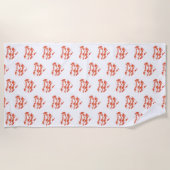 Serviette De Plage Coeur marbré (Devant)