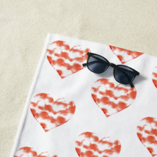 Serviette De Plage Coeur marbré