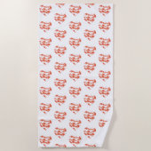 Serviette De Plage Coeur marbré (Devant)