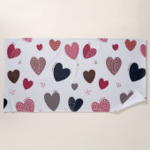 Serviette De Plage Coeurs 3 (Devant)