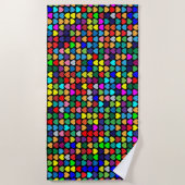 SERVIETTE DE PLAGE COEURS D'ARC-EN-CIEL (Devant)