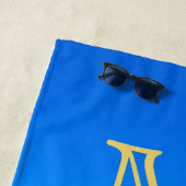 Serviette De Plage Coeurs mariages dans Sand Famille Monogram Beach T (En situation)