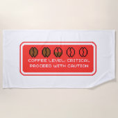 Serviette De Plage Coffee Level Critical (Devant)