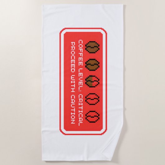 Serviette De Plage Coffee Level Critical (Devant)