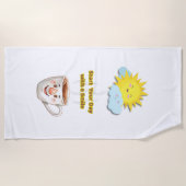 Serviette De Plage Coffee Time – Cute Smiling Cup (Devant)
