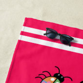 Serviette De Plage Coléoptères Colorés (En situation)
