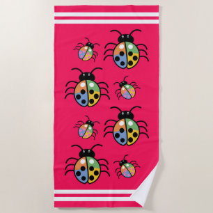 Serviette De Plage Coléoptères Colorés