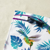 Serviette De Plage Colibri à queue longue tropicale (En situation)