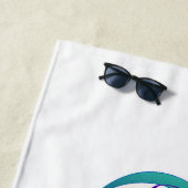 Serviette De Plage Colibri arc-en-ciel avec symbole Infinity (En situation)