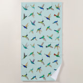 Serviette De Plage Colibri tropical (Devant)