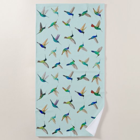 Serviette De Plage Colibri tropical (Devant)