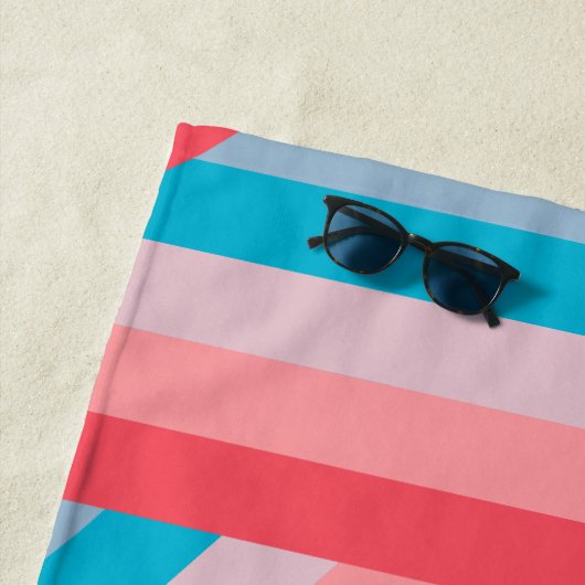 Serviette De Plage Collage arc-en-ciel (En situation)