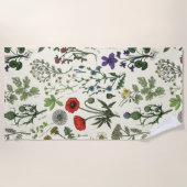 Serviette De Plage Collage de fleurs sauvages (Devant)