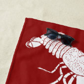 Serviette De Plage Collage de homard marine rouge et blanc (En situation)