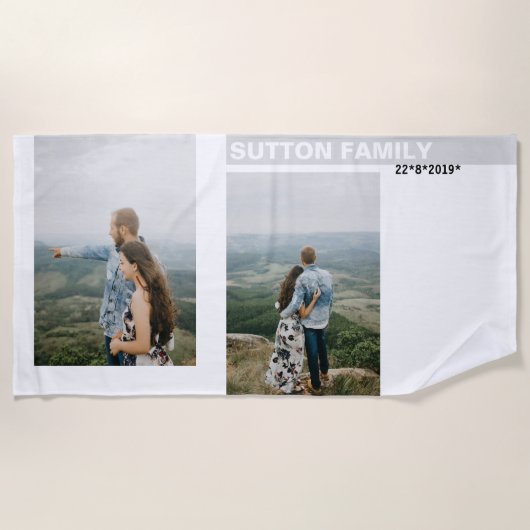 Serviette De Plage Collage de photos (Devant)