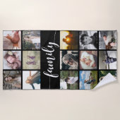 Serviette De Plage Collage de photos de famille (Devant)