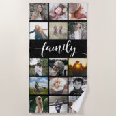 Serviette De Plage Collage de photos de famille (Devant)