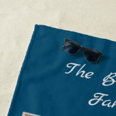 Serviette De Plage Collage de photos de famille Bleu  (En situation)