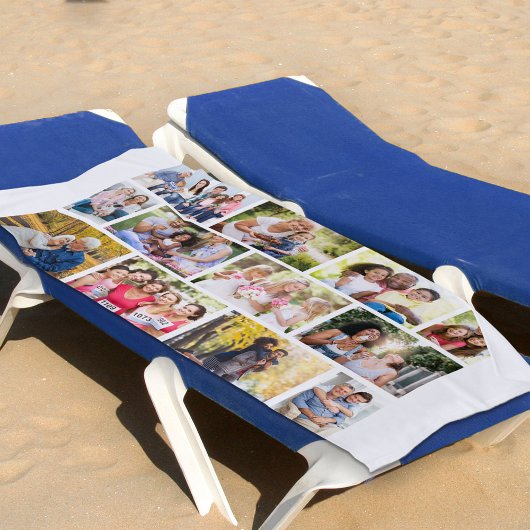 Serviette De Plage Collage photo 12 Grille de maçonnerie photo blanc