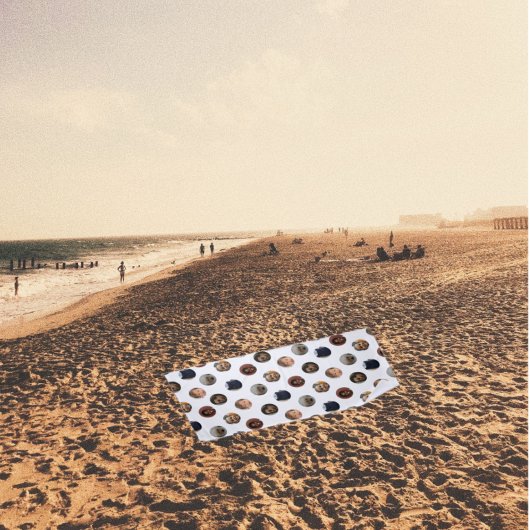 Serviette De Plage Collage photo à pois