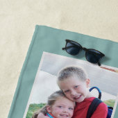 Serviette De Plage Collage photo avec couleurs pastel et texte person (En situation)