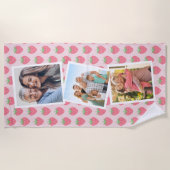 Serviette De Plage Collage photo de fraises (Devant)