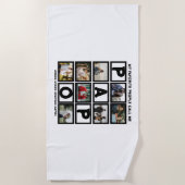Serviette De Plage Collage photo Grandpa Papo 8 (Devant)