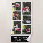 Serviette De Plage Collage photo moderne avec six photos (Devant)