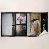 Serviette De Plage Collage photo simple moderne (Devant)