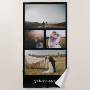Serviette De Plage Collage photo simple moderne