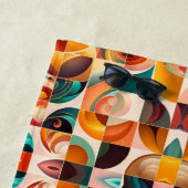Serviette De Plage Collection Carré Abstraite Retro tendance (En situation)