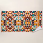 Serviette De Plage Collection Carré moderne rétro Abstraite (Devant)