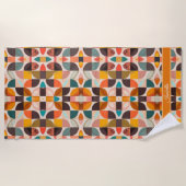 Serviette De Plage Collection de Carrés Abstraits tendance Retro (Devant)