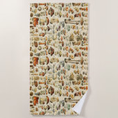 Serviette De Plage Collection de champignons (Devant)