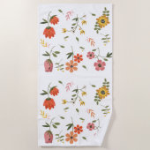 Serviette De Plage collection de fleurs (Devant)