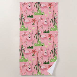 Serviette De Plage Collection Été Flamingo Une Conception 4