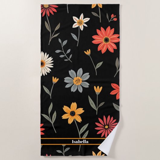 Serviette De Plage Collection Florale Vintage populaire (Devant)
