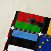 Serviette De Plage Collection internationale des drapeaux, drapeaux d (En situation)