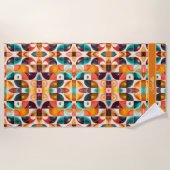 Serviette De Plage Collection populaire Abstraite rétro carré (Devant)