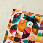 Serviette De Plage Collection populaire Abstraite rétro carré (En situation)