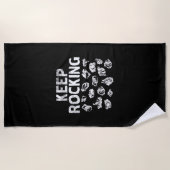 Serviette De Plage Collectionneur de roches - Continuez à rouler (Devant)