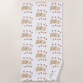 Serviette De Plage Collie Dog, Feuilles d'automne (Devant)