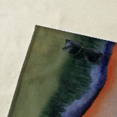 Serviette De Plage Collines du coucher du soleil (En situation)