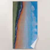 Serviette De Plage Collines du coucher du soleil (Devant)