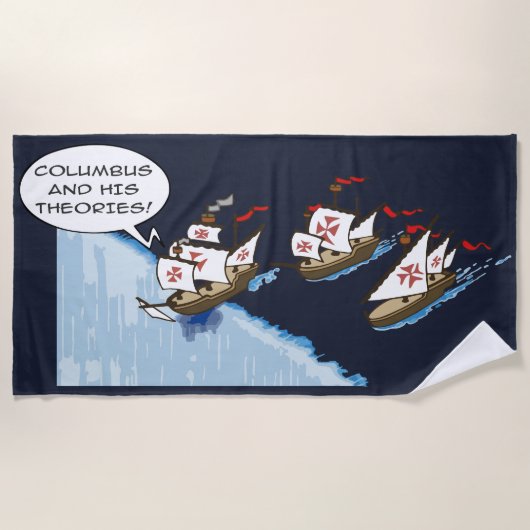 Serviette De Plage Colomb et ses théories (Devant)