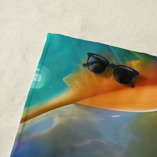 Serviette De Plage Coloré et autrement Abstrait (En situation)