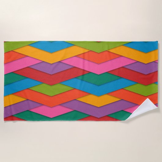 Serviette de plage colorée (Devant)