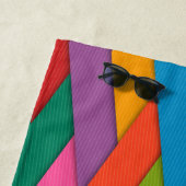 Serviette de plage colorée (En situation)