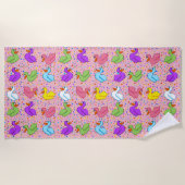 Serviette de plage colorée de Canards (Devant)
